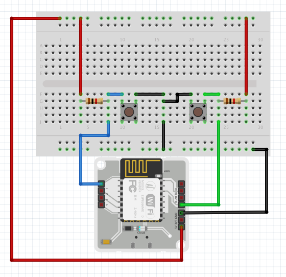 Fritzing Diagram for Dodge That Brick