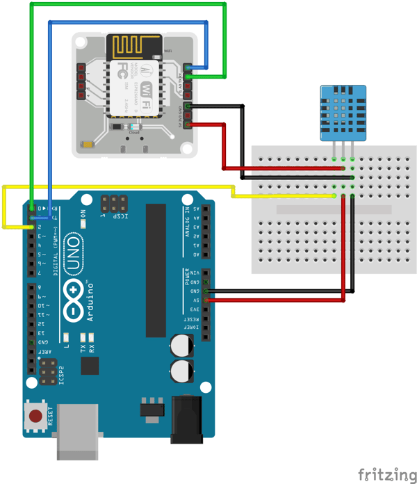 DHT11 Circuit Connections