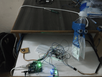 Sanitize to Fight Covid-19 Using Bolt IoT