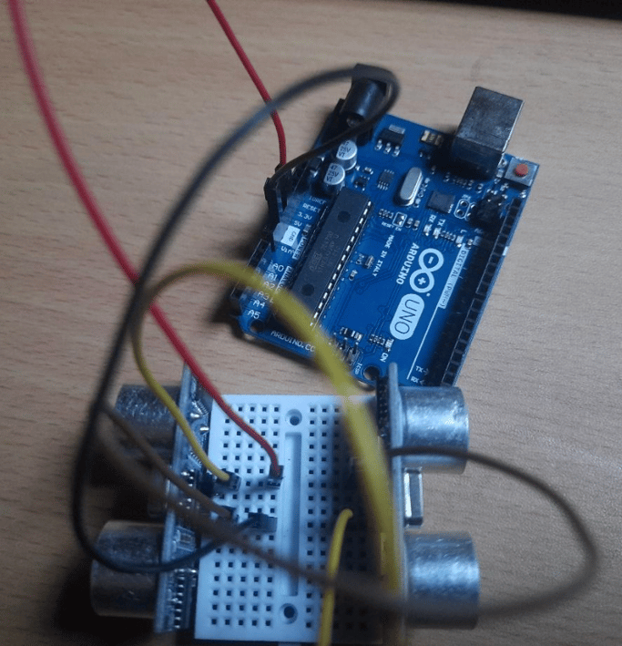 Step 2- Connect Vcc and GND of sensor 1 to 5v and GND of Arduino respectively