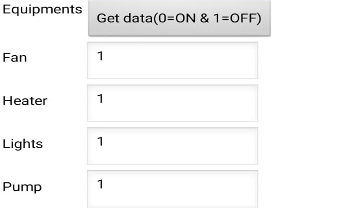 Appliances state reading in the app.