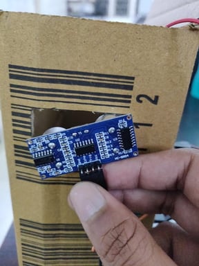 inserting ultrasonic sensor
