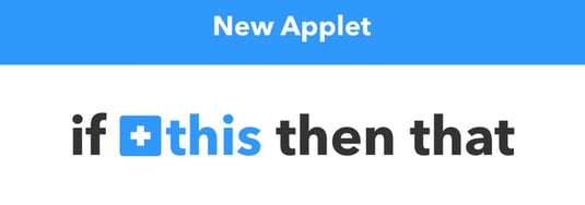 ifttt new applet